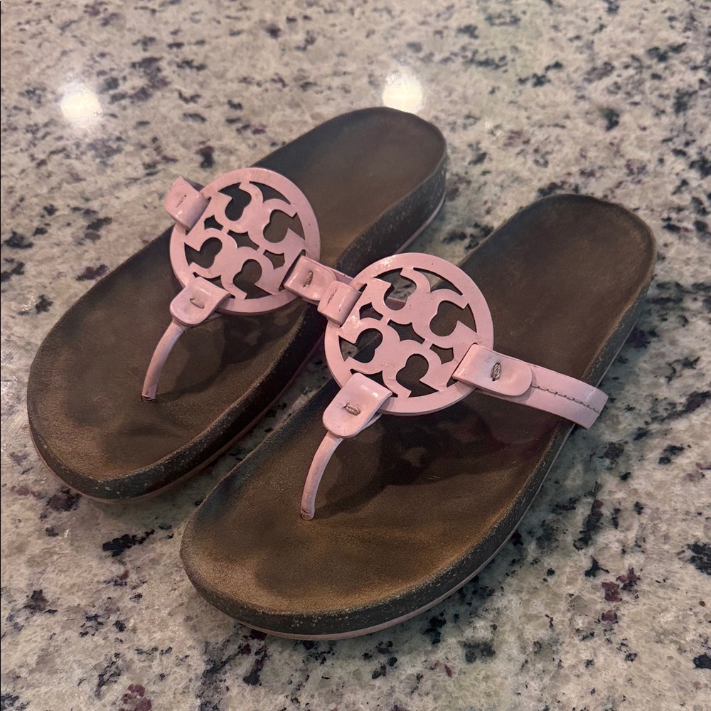 Pink Tory Burch Miller Cloud Sandals
